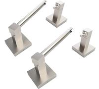 Ruacq Toilet Paper Holder Brushed Nickel 2 Pack Double Post Pivoting Square Tissue Holders Roll Holder Hangers Toilet Paper Stand Stainless Steel and Zinc Alloy Modern Wall Mounted