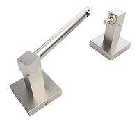 Ruacq Toilet Paper Holder Brushed Nickel Double Post Pivoting Square Tissue Holders Roll Holder Hangers Toilet Paper Stand Stainless Steel and Zinc Alloy Modern Wall Mounted