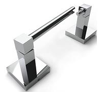 Ruacq Toilet Paper Holder Chrome Double Post Pivoting Square Tissue Holders Roll Holder Hangers Toilet Paper Stand Stainless Steel and Zinc Alloy Modern Wall Mounted