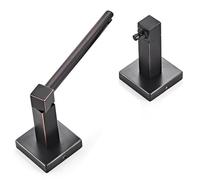 Ruacq Toilet Paper Holder Oil Rubbed Bronze-Toilet Paper Holder Wall Mount Double Post Pivoting Square-Toilet Tissue Roll Holder Rustproof Stainless Steel