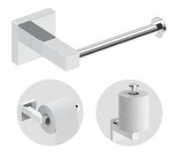 RUACQ Toilet Paper Holder Wall Mount,Square Base Tissue Roll Holder for Bathroom,Toilet Roll Holder Stainless Steel(Chrome)