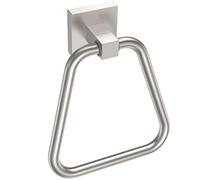 RUACQ Towel Ring,Square Base hand towel ring,Stainless Steel hand towel holder for bathroom wall,Sturdy and Rustproof(Brushed Nickel)
