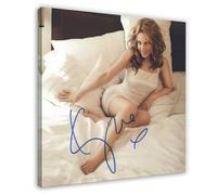 RUADK Kylie Minogue Autograph Poster Canvas Poster Bedroom Decor Landscape Decor Gift 12x12inch(30x30cm)
