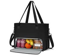 Ruaizel 2 in 1 Tote Bag Lunch Bag Combo, 15.6 Inch Large Capacity Work Bag with Lunch Compartment, Lunch Tote Bags for Business, Office, Study, Leisure, Travel