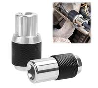 Ruaizel 2 Piece Adjustable Tap Socket Set, 3/8" Drive Tap Extractor Tool, Taps Reamer Screw Extractor for M3-M12 Threaded Tap