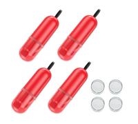 Ruaizel 4Pcs Car Emergency Hammer, Car Emergency Escape Tool, Window Breaker Seatbelt Cutter 2 in 1 for Rescue, Disaster (Red)