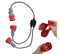 Ruaizel CEE Power Adapter, 32 AMP to 16 AMP Adaptor, 220V-380V 2 Way Hookup Converter Cable for Camping, Motorhomes, Generators, Catering Trailers