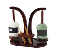 Ruaizel Double Yarn Winder, Rotating Magnetic Wooden Yarn Holder, Wool Holder for for Knitting Lovers,Grandma,Mother's Day Gift