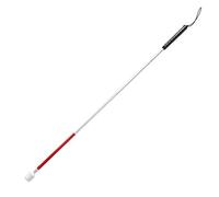 Ruaizel Folding Blind Cane, 110cm 4 Sections Aluminum Alloy Adjustable Folding Cane, White Folding Reflective Cane for Vision Impaired and Blind People(110cm/43.3in)