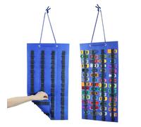 Ruaizel Hanging Organizer For Hot Wheels, Toy Car Storage Organizer with 120 Hot Wheels,Hot Wheels Display Case for Bedroom Kids Room Livingroom (dark blue)
