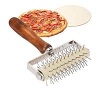 Ruaizel Pizza Dough Docker, Pizza Roller Docker with Wooden Handle, Bread Pin Puncher for Pizza, Pie, Bread, Pastry Crust