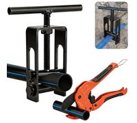 Ruaizel Squeeze Off Tool Opening 0-32 mm, with Scissors | Heavy Duty Pipe Squeeze Off Tool, Plumbing Tools for Isolating Mains MDPE Plastic or Rubber Pipe