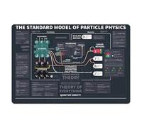RUAJOGYNVM Quantum Particle Metal Tin Sign Fundamental Forces And Bosons Chart For University Lecture Tutor Center Wall Plaque 8 X 12 inch