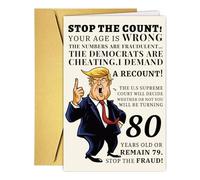 RUALOVE Funny 80th Birthday Card, Hilarious 80 Years Old Birthday Card Gift For Husband Wife Dad Mom, Ideal 80th Birthday Card Gift For Grandpa Grandma, Happy 80 Birthday Card