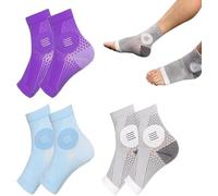 RuanHongYi 3Pairs Neuropathy Socks,Compression Foot Sleeve,Toeless Compression Socks,Soothing Sport Socks,for Men,Women (L)