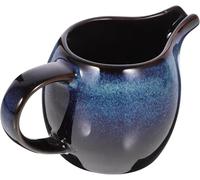 RuanHongYi Ceramic Milk Jug, Small Jugs, Ceramic Serving Jugs, Syrup Server, Gravy Jug, Blue