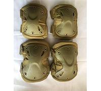 RuanHongYi Tactical Sport Protective Gear Set,Military Elbow Knee Protector Elbow and Knee Pads,Shooting Protective Camouflage Knee Pads (Khaki)