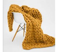 RUANLOV Chunky Knit Blanket, Soft Chenille Knitted Blanket, Crochet Blanket, Keep Warm, Perfect for Beds, Couches, Couches, Chairs and Snuggles (N 120x180cm)