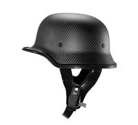 RUANLOV Vintage German Motorcycle Half Helmet, ECE/DOT Approved Adult Men Women Retro Open Face Helmet, with Adjustable Quick Release Buckle, for Bicycle Cruiser Scooter (A M)