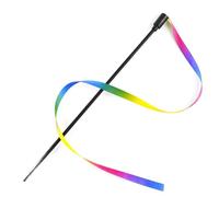 Ruarby 10PCS/Set Funny Cats Teaser Interactive Toy Rod Double Sided Color Strips For Pet Scratch Chased Wand Long Colorful