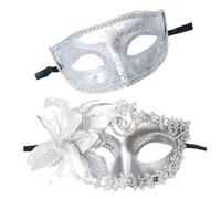 Ruarby 2 Pcs Halloween Party Venetians Masquerade Costume Half Face Evening Proms For Women Man