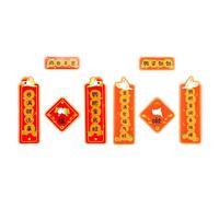 Ruarby 2Pieces Acrylic Parrot Couplets For Festival Home And Commercial Space Decoration Hanging Couplets Chinese Year Scrolls Acrylic Parrot Cage Decorations