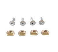 Ruarby 4Pcs Hydrofoil Mounting T-Nut 8mm/6mm Mounting T-Nut And Screws Surfing Accessories For Surfing Most Hydrofoil Tracks Surfboard Screws