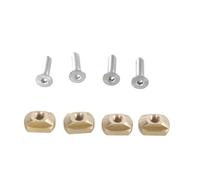 Ruarby 4Pcs Hydrofoil Mounting T-Nut 8mm/6mm Mounting T-Nut And Screws Surfing Accessories For Surfing Most Hydrofoil Tracks Surfboard Screws