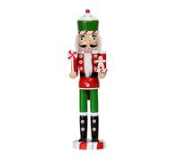 Ruarby Christmas Wood Nutcrackers Festive Table And Shelf Decorations Candy Look Santa Theme Figurines Christmas Decorations