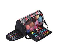 Ruarby Crochet Craft Bag Yarn Storage Large Capacity Knitting Supplies Organizers Detachable Adjustable Shoulder Strap Crochet Storage