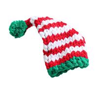 Ruarby Crochet Striped Christmas Hats For Holiday Celebrations Festival Props Hat All Age Warm Santa Caps Party Gathering Headwear Christmas Party Accessory