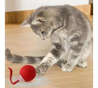 Ruarby Electric Tail Cats Silicone Toy Cats Sphere Silicone Teasing With Tail For Indoor Felines Play Interactive Pet