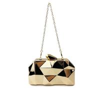 Ruarby Evening Bag for Women Box Evening Clutch Bag Acrylic Evening Handbag Silver Crossbody Bag Chain Strap Shoulder Bag