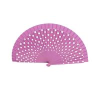 Ruarby Flamenco Spanish Wood Folding Fan Classical Vintage Dots Pattern Stylish Handheld For Dance Performances Decors Elegant Fan