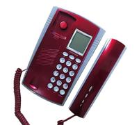 Ruarby KX~071 Desktop Corded Telephone LED Display Fixed Landline Phone Call Memory Last Number Redials Wall Mountable LCD Display