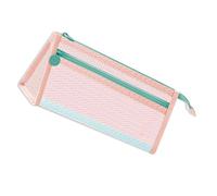 Ruarby Large Capacity Pencil Bag Pen Case Clear Pencil Case Double Layers Pouches Pen Holders School Office Supplies Bag Clear Double Layers Mesh Pouch for Student