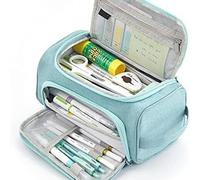 Ruarby Multipurpose Pencil Case Large Capacity Pen Case Double Layered Pencil Bag Canvas Pouches Makeup Storage Bag Container