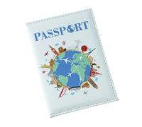 Ruarby PU Leather Passports Covers Color Print Global Passports Holder Covers Card Holder Travel Accessories for for Adult