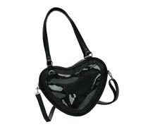 Ruarby School Girl Uniform Heart Shape Crossbody Bag Japanese Clear Shoulder Handbag Anime Pin Display Large Capacity Itabag Girls Fashion Shoulder Bag