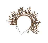 Ruarby Stylish Gold Medusas Headpiece Snake Crowns Fashion Accessory for Women’s Mythology Themed Costumes Celebrations Medusas Headpiece