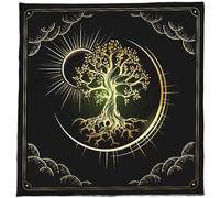 Ruarby Tarots Card Tablecloth Altars Cloth Sun Tree Astrologys Tablecloth Divinations Card Tapestry Wall Decors Divinations Cards Table Wall Decors