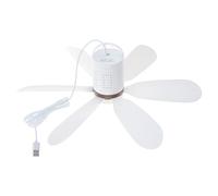 Ruarby USB Small Ceiling Fan Quiet 5V 5W For Outdoor Camping And Outages Tent 6Leaves 15.7inch