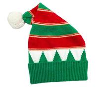 Ruarby Warm Christmas Santa Hats Thicken Knitted Headgear Knit Striped Caps For Christmas Parties Cosplay Accessories Santa Hats Adult Bulk Kids Women
