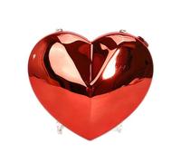 Ruarby Womens Heart Shaped Evening Bag Chain Strap Shoulder Novelty Change Purse Satchel Handbag Acrylic Crossbody Women Heart Shaped Shoulder Acrylic Clutch Handbag