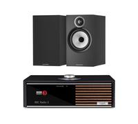 Ruark R610 Music Console with Bowers & Wilkins 606 S3 Bookshelf Speakers Black Hifi Package