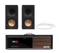 Ruark R610 Music Console with Klipsch R-60M Bookshelf Speakers Pair HiFi Package Black