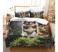 RUASVENNS AUSTRALIAN SHEPHERD Duvet Cover for Boys Girls Quilt Cover 3D Print Comforter Covers Bedding Set with Zipper Closure Soft Microfiber with Pillow Cases 3 Pieces King（220x240cm）