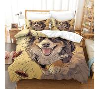 RUASVENNS AUSTRALIAN SHEPHERD for Boys Girls Duvet Cover Quilt Cover 3D Print Comforter Covers with Pillow Cases Bedding Set Soft Microfiber with Zipper Closure 3 Pieces King（220x240cm）