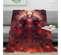 RUASVENNS Hell Lord Blanket 3D Printed Demon Throw Bedding Gifts Plush Soft Cozy Lightweight Fluffy for Bed And Couch for Boys Girls All Season Couch Sofa 40x50inch(100x130cm)