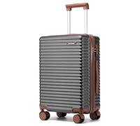 Ruausine 20-Inch Carry on Luggage, 55x40x20cm Cabin Suitcase with 4 Spinner Wheels & TSA Lock, Hardshell Lightweight Travel Suitcase, Small Rolling Luggage (Grey, 20 Inch)